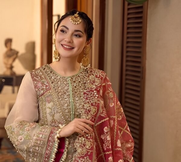 Royal Radiance Embroidered Organza 3PC