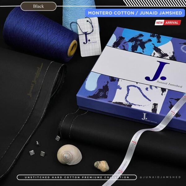 Platinum Luxe Hard Cotton Series | Black | Junaid Jamshaid