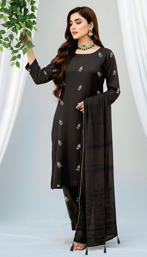 Bint-e-Naz Dhanak Embroidered 3-Piece Suit