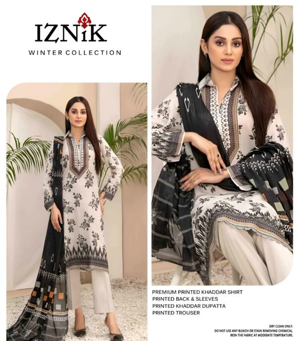 Iznik – Khaddar 3PC Digital Printed Winter Suit 2025