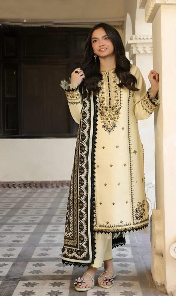 Asim Jofa Dhanak Embroidered 3-Piece Suit